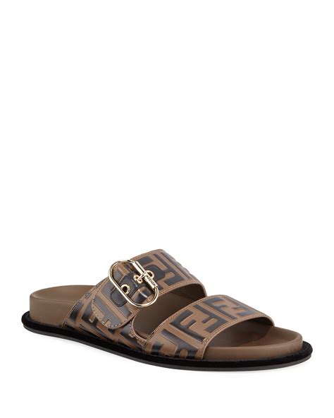 fendi ff slide sandals|fendi sandals flat woman.